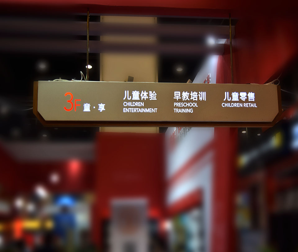 商场导视发光吊牌